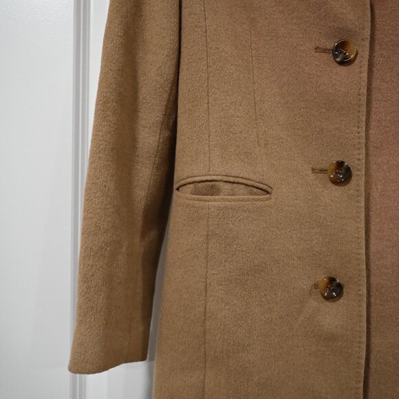 Gobi Woman's XS 100% Baby Camel Wool Tan Pea Coat - Picture 14 of 16